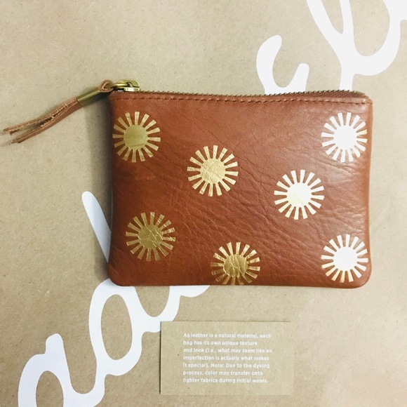 Madewell Handbags - Madewell Leather Pouch Wallet: Sun Stamped Edition